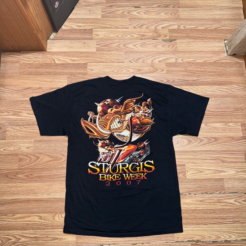 Vintage 2007 Sturgis Bike Week Motorcycle Shirt Rally Flames Hog Sz Large Biker